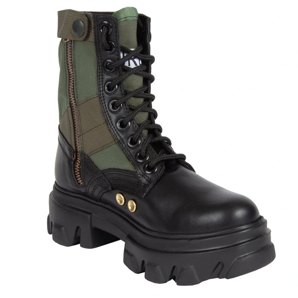 URBNKICKS JUNGLE GREEN BOOTS - Picture 1 of 6